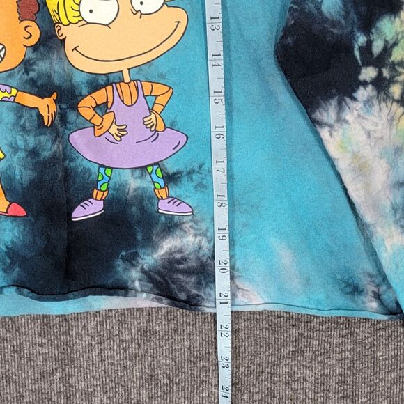 Nickelodeon Rugrats T-Shirt Womens 2XL Blue Reckless Duo BFF Long Sleeve Crop - Picture 5 of 12